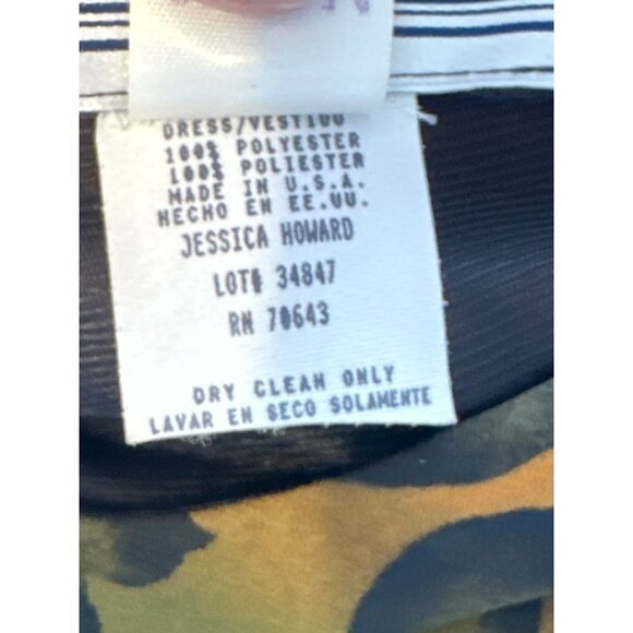 Jessica Howard Maxi Dress Sleeveless Ombre Brown Orange Changing Seasons Large - Picture 5 of 5